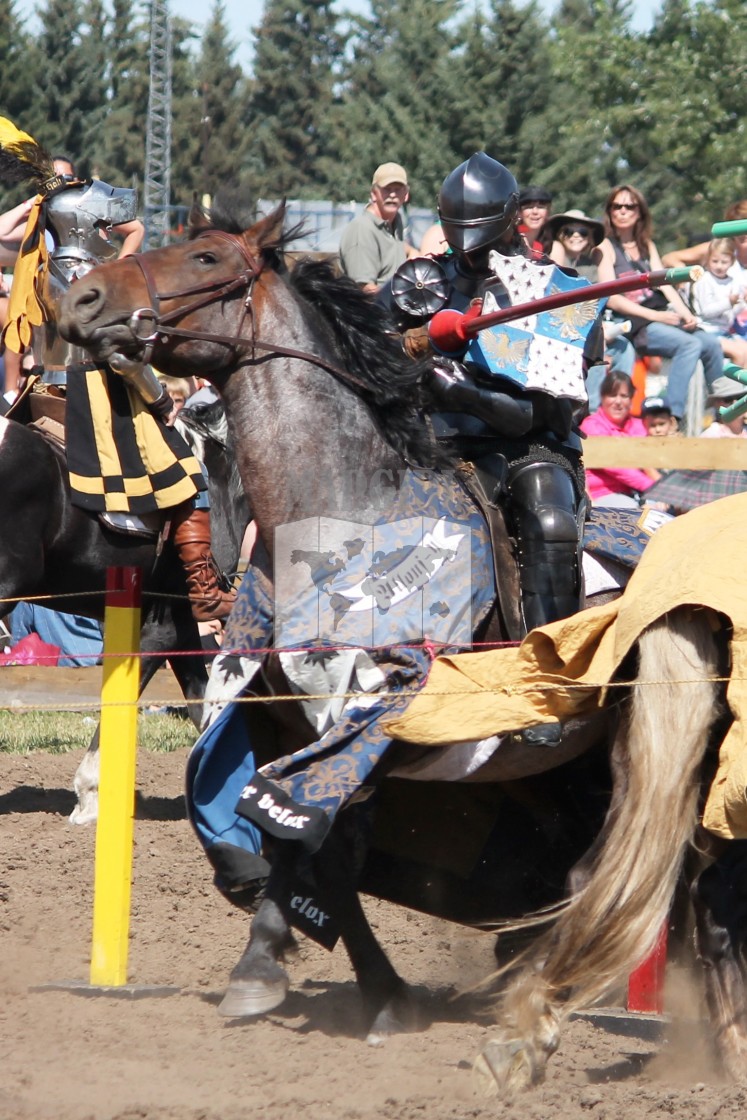 "To Joust" stock image