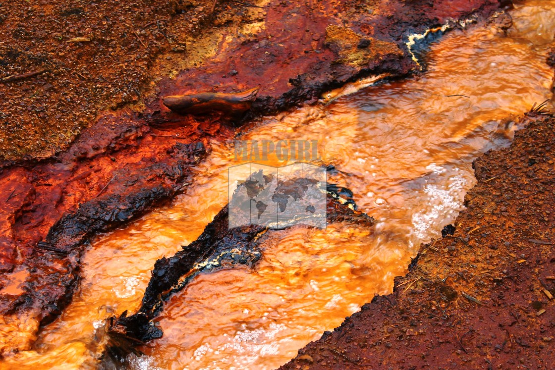 "Paint Pots - Iron Red" stock image