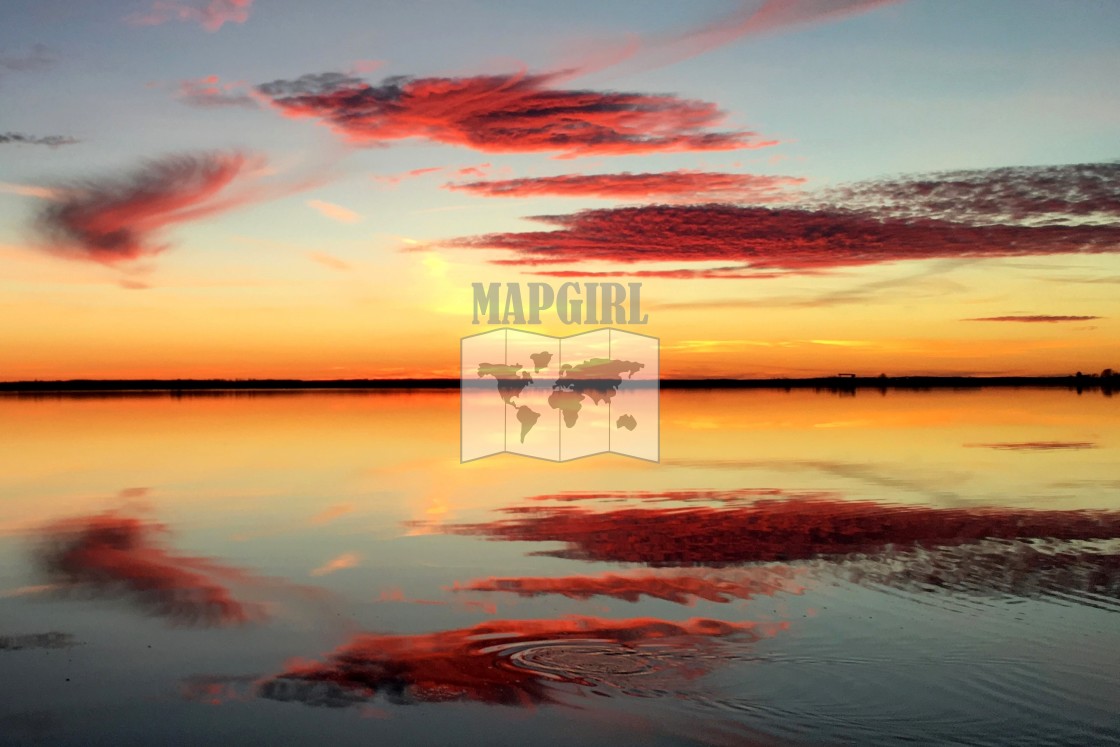 "Jessie Lake Sunset" stock image