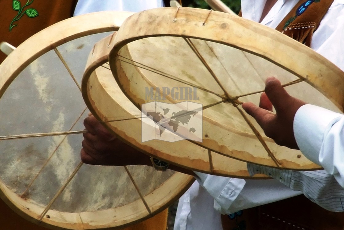 "Indigenous Drummers" stock image