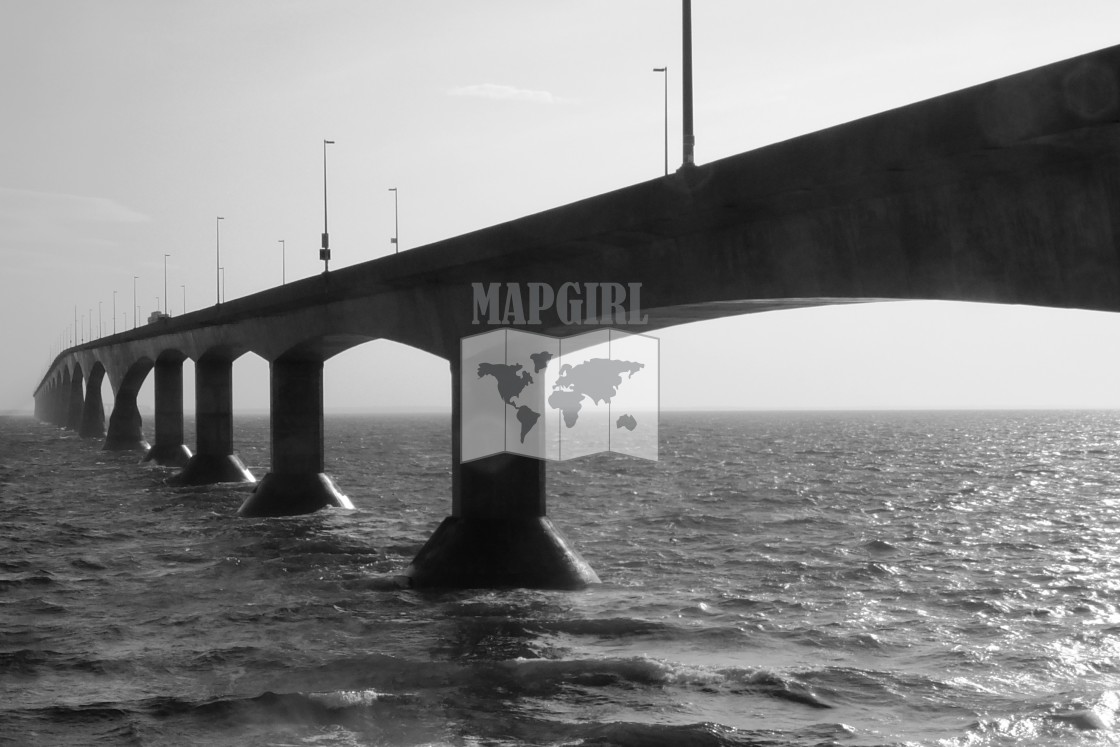 "Confederation Bridge" by Mapgirl - $12.55 "Confederation Bridge" stock image