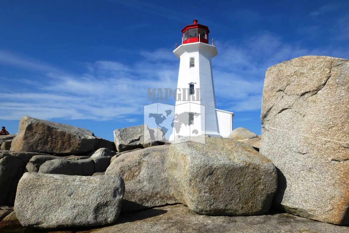 "Lighthouse at Peggy's Cove" stock image