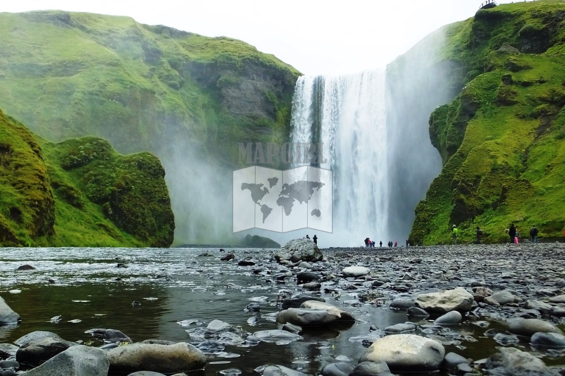 "Skogafoss Waterfall" stock image