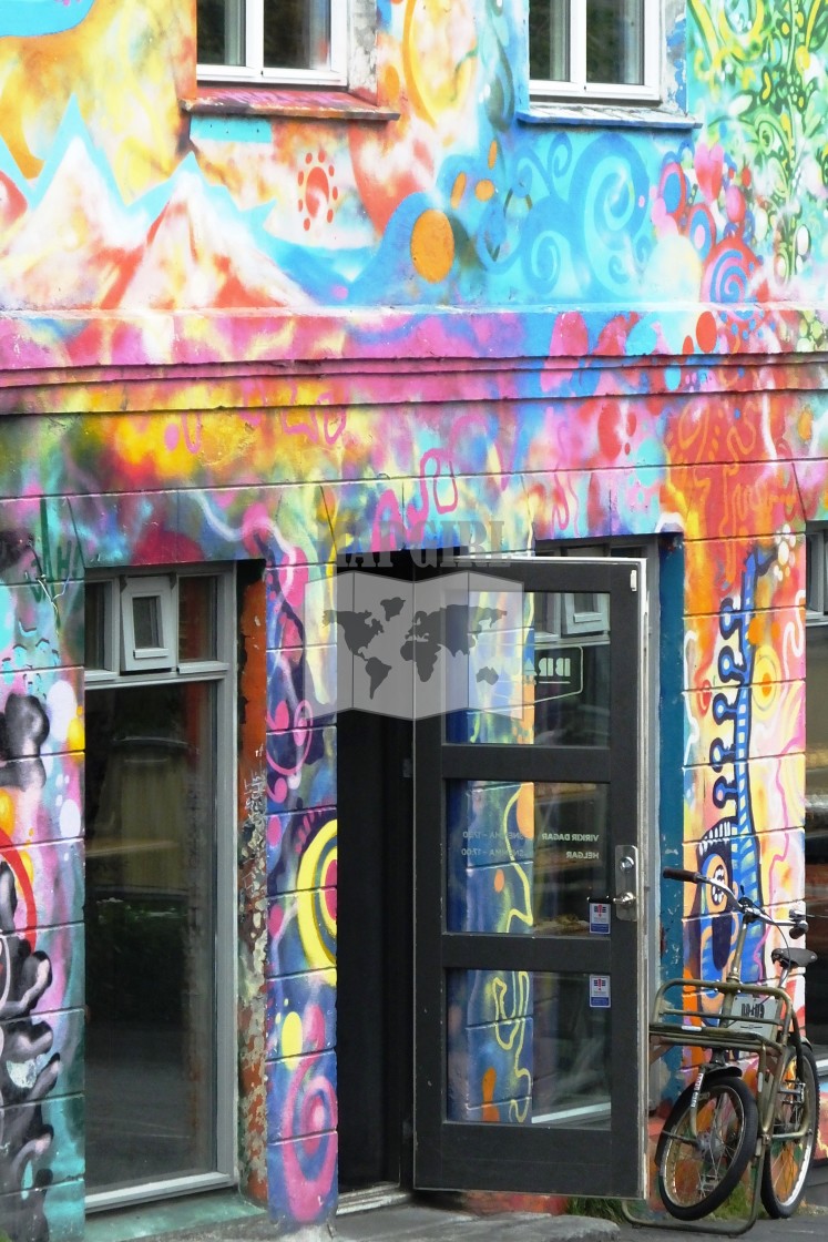 "Graffiti Storefront" stock image