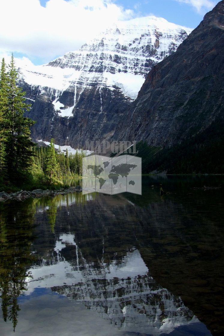 "Mount Edith Cavell Reflection" stock image