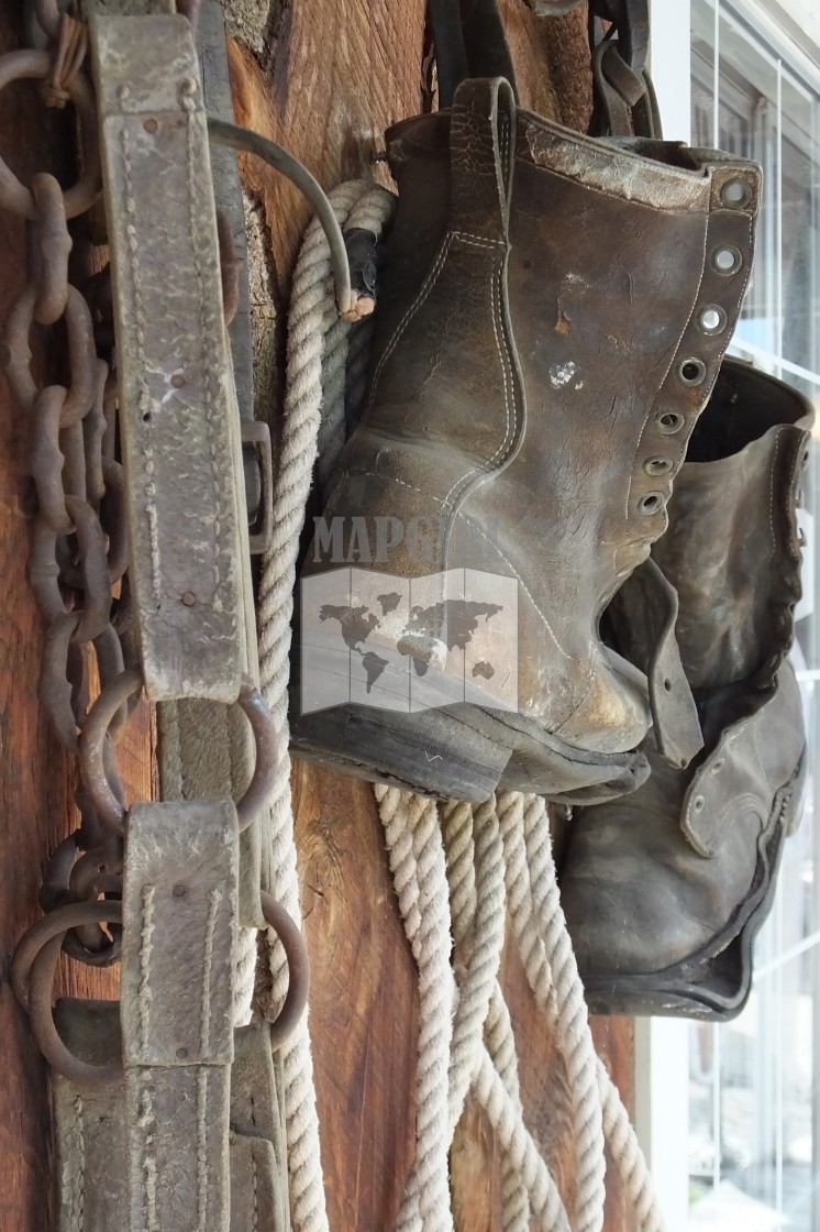 "Old Boots" stock image