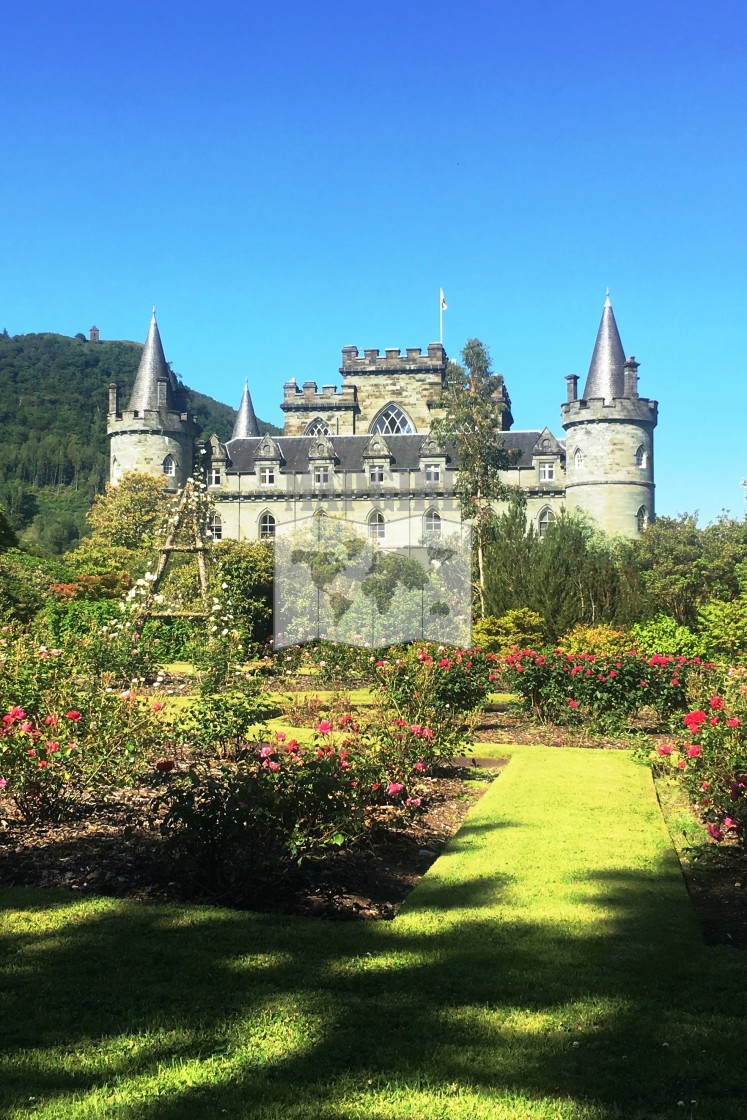 "Inveraray Castle Gardens" stock image