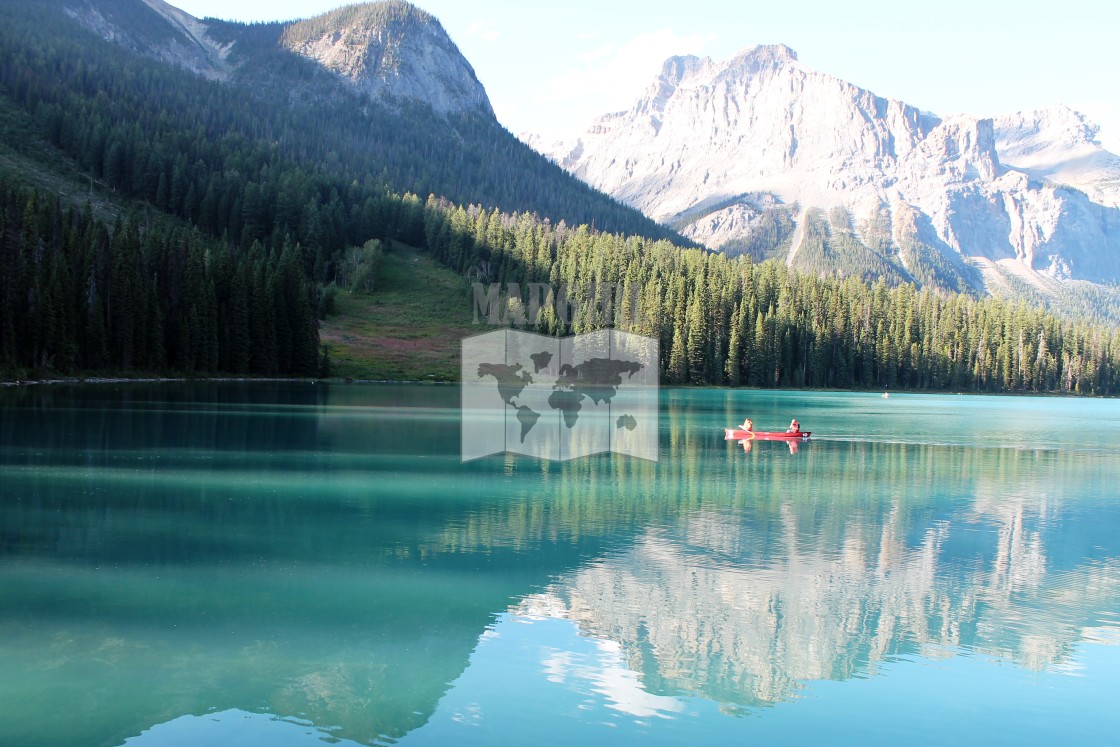 "Emerald Lake Reflection" stock image