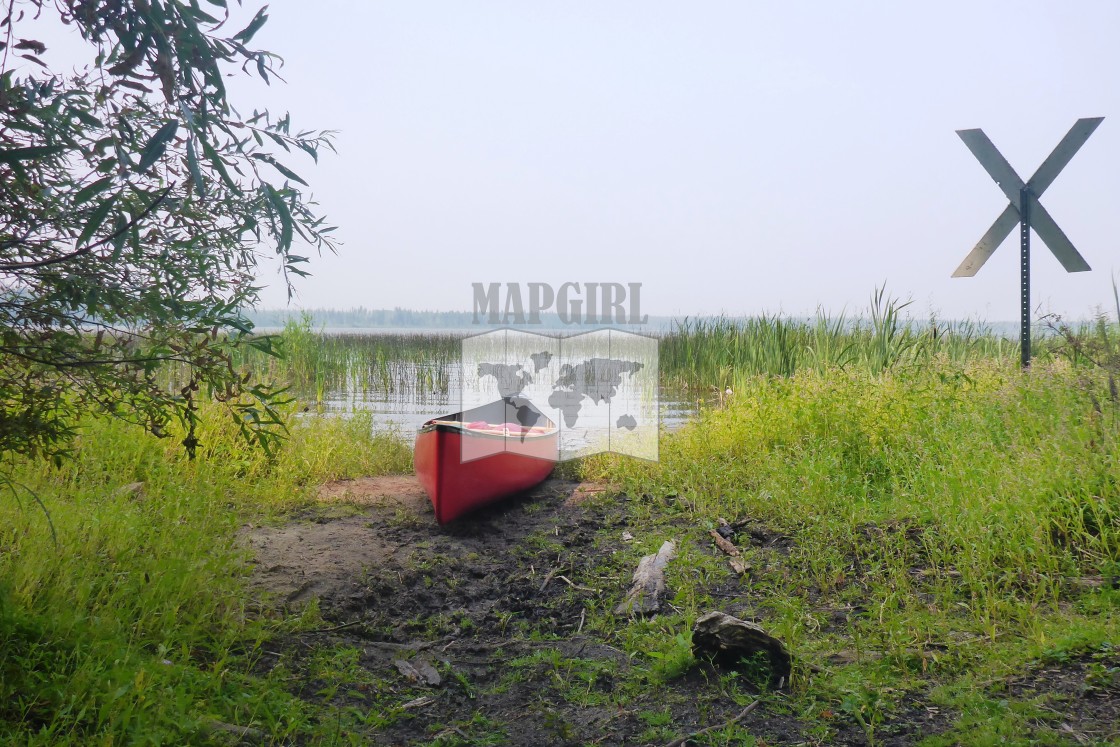"Canoe Portage" by Mapgirl - $12.58 "Canoe Portage" stock image