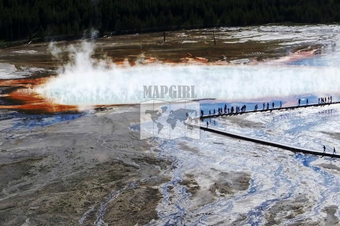 "The Grand Prismatic Spring" stock image