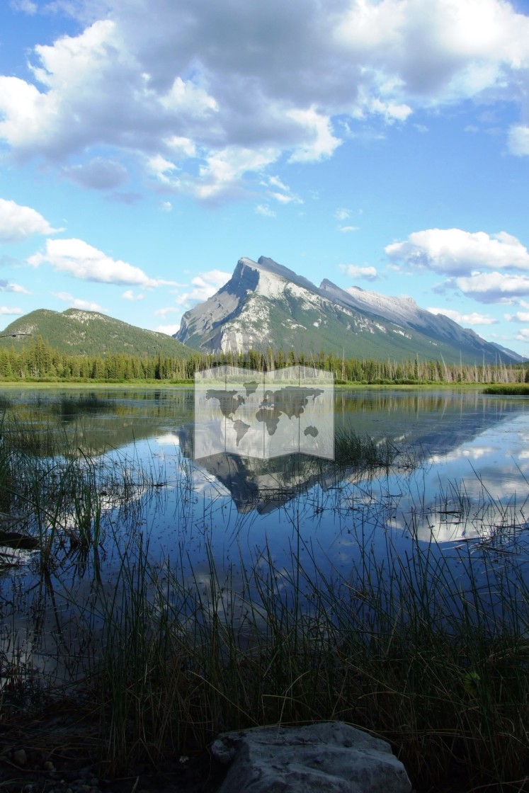 "Mount Rundle Reflection" stock image