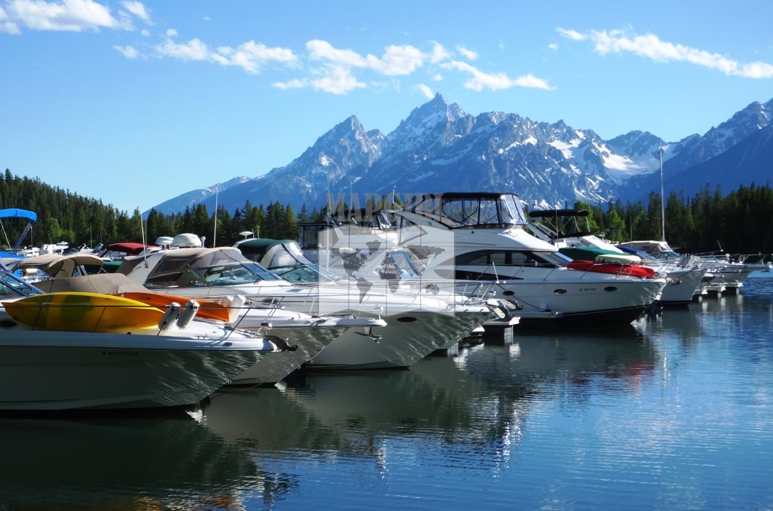 "Colter Bay Marina" stock image