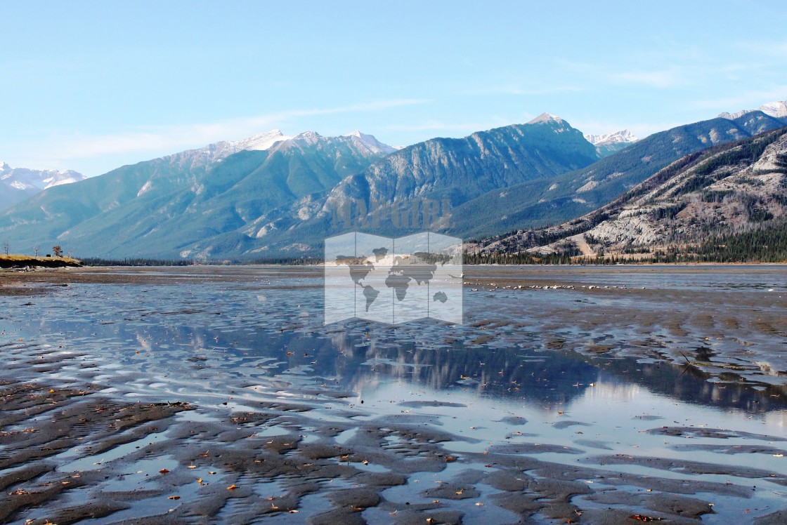 "Reflection in Jasper Lake" stock image