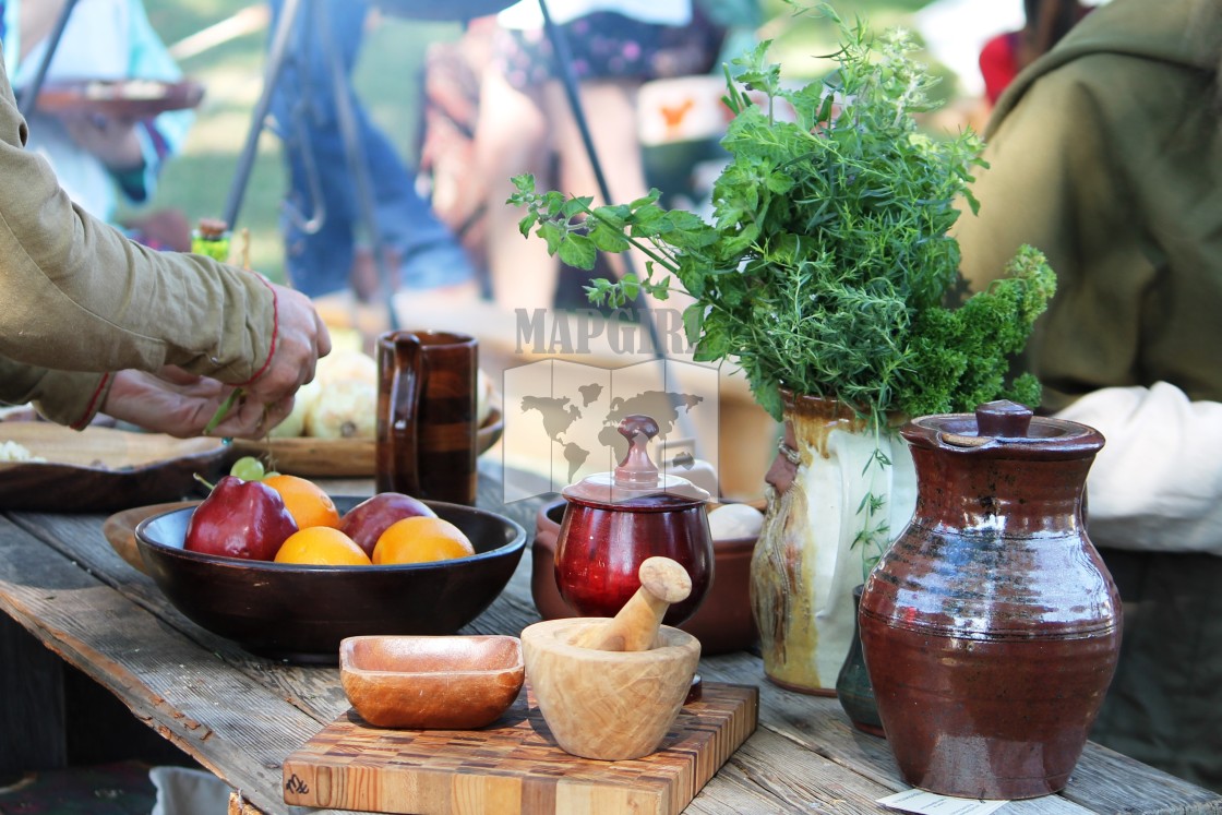 "Medieval Meal" stock image