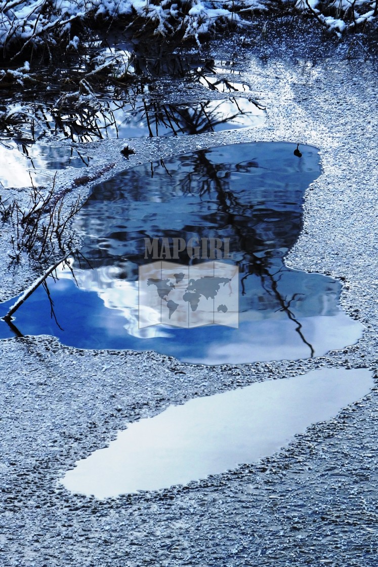 "Icy Reflection" stock image