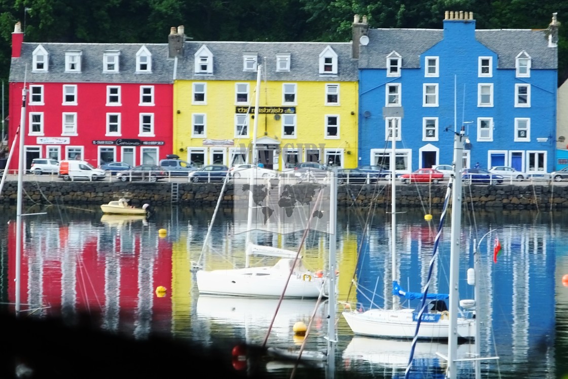 "Brightly Coloured Harbour" stock image