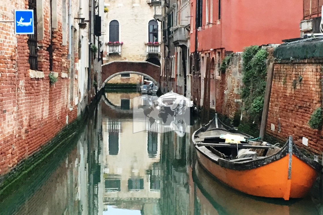 "Canal Reflection" stock image