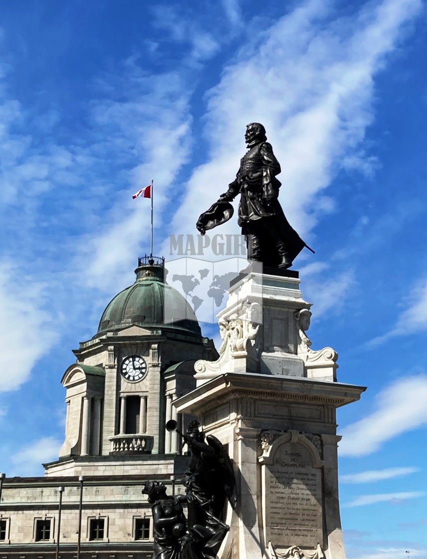 "Champlain Statue" stock image