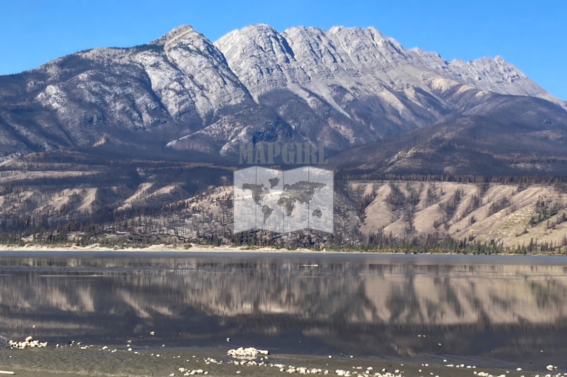 "Jasper Lake Reflection" stock image