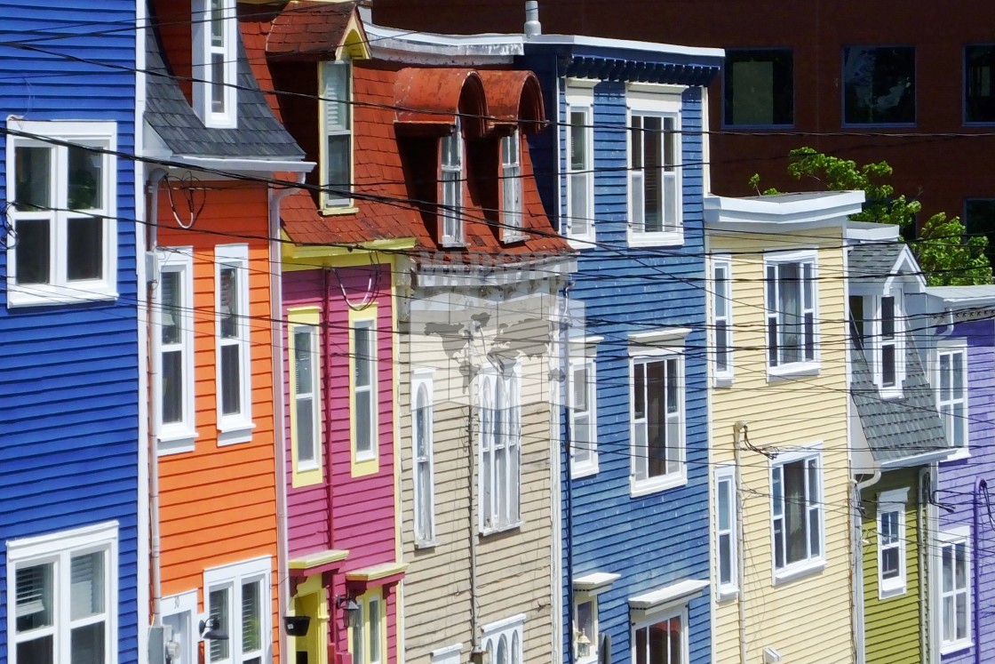 "Colourful Row Houses" stock image