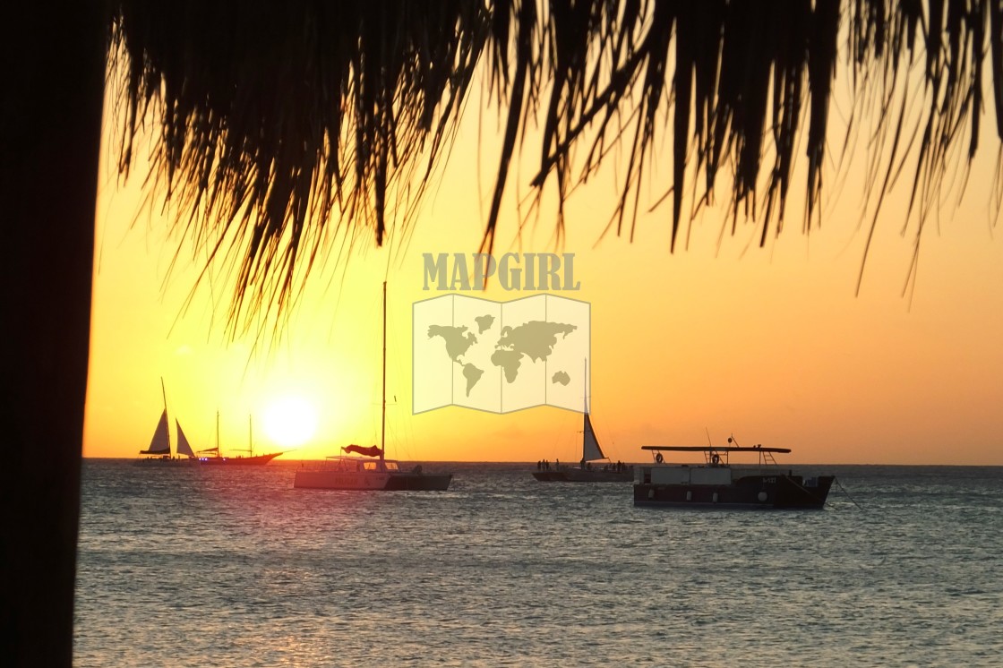 "Aruba Sunset" stock image