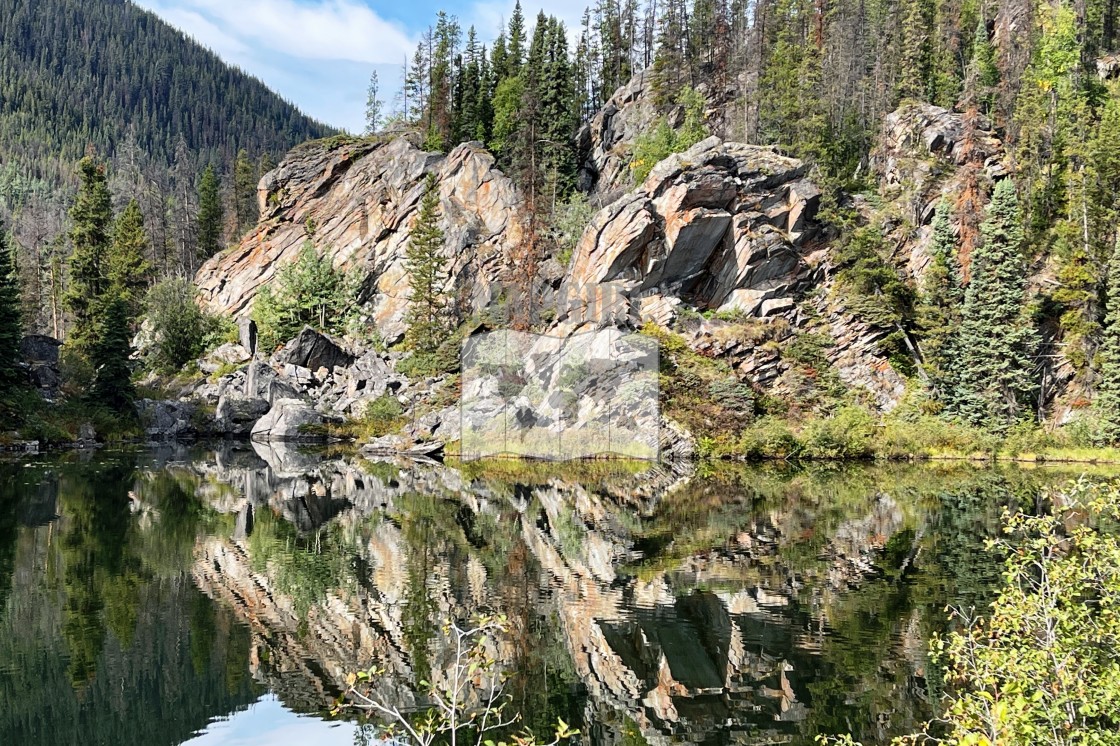 "Portal Lake Reflection" stock image