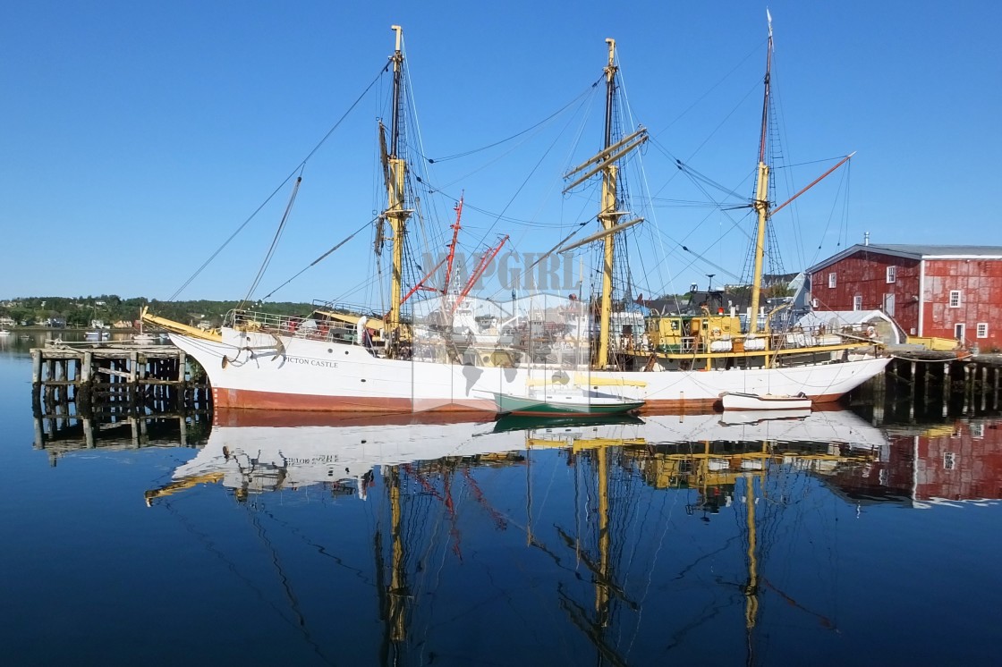 "Ship Reflection" stock image