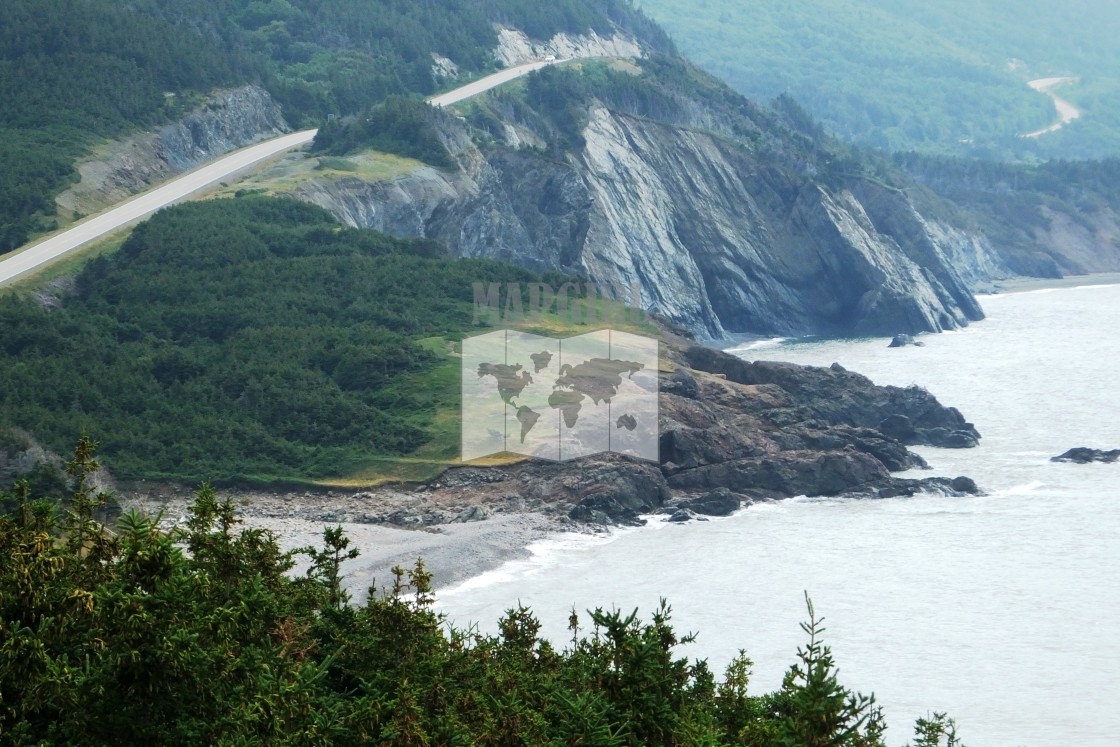 "Driving the Cabot Trail" stock image