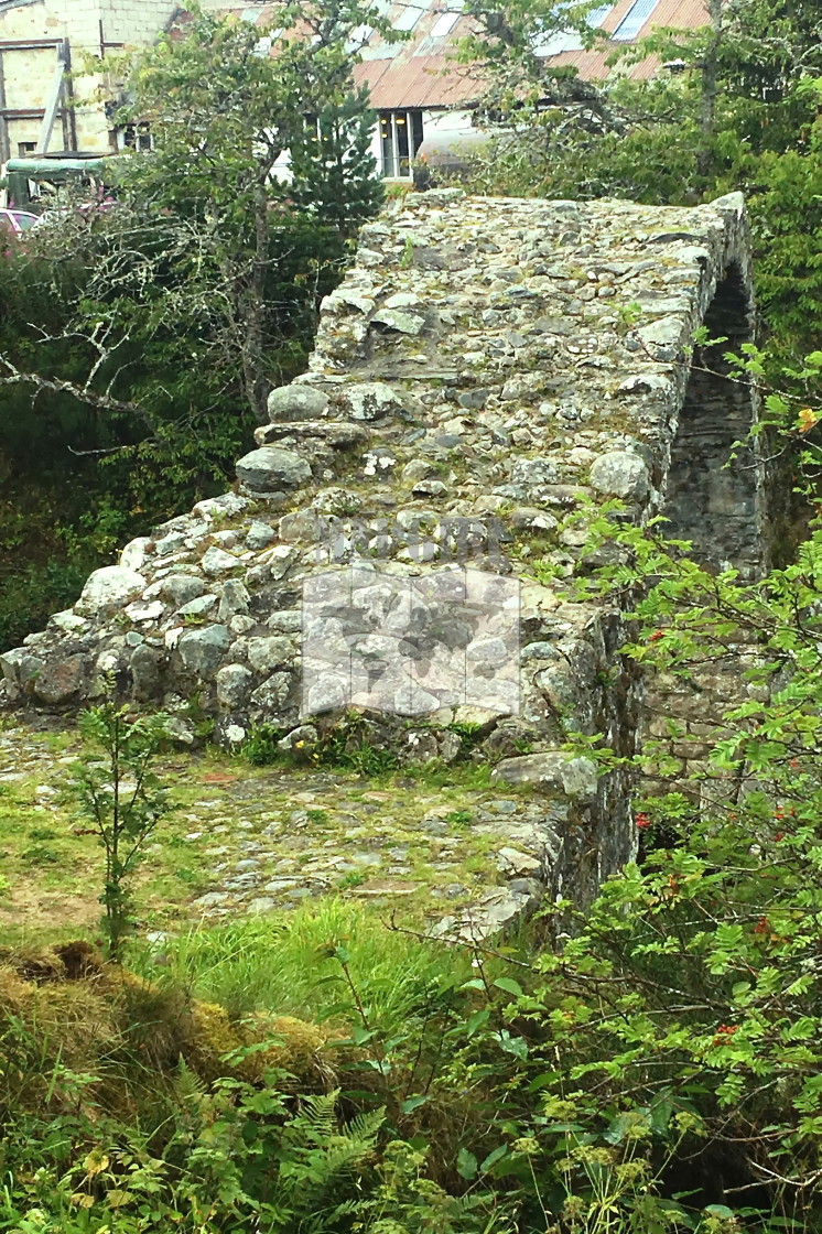 "Old Packhorse Bridge" stock image