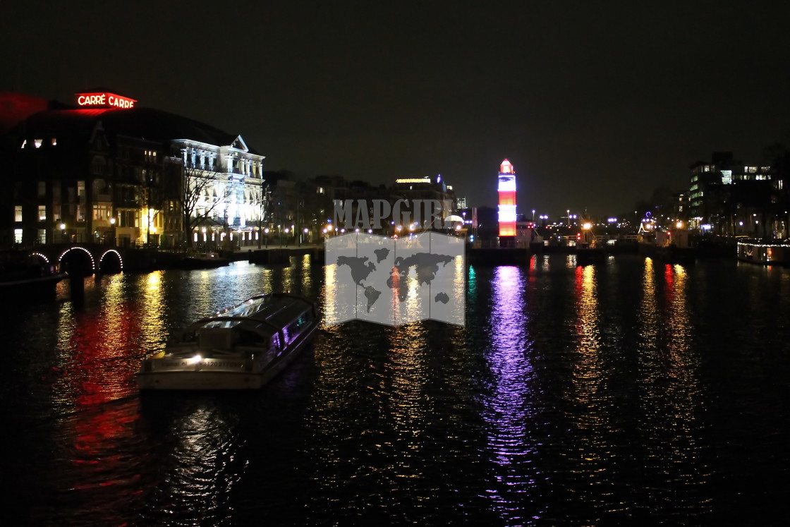 "Night-time By The Canal" stock image