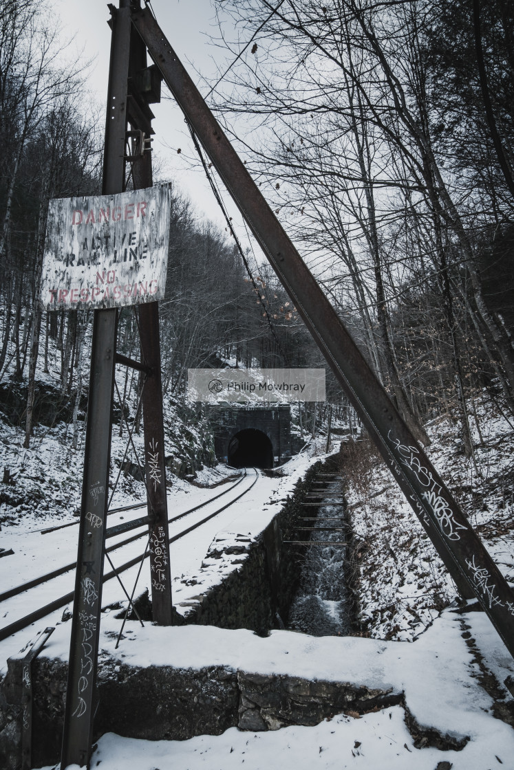 "The east entrance of the Hoosac Tunnel near North Adams in The Berkshires,..." by Philip Mowbray - £12.00 "The east entrance of the Hoosac Tunnel near North Adams in The Berkshires,..." stock image