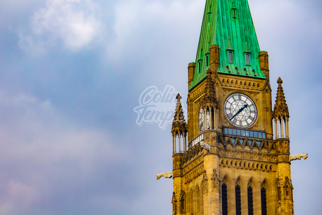 "Peace Tower Clock in Ottawa" by Colin Temple - £4.04 "Peace Tower Clock in Ottawa" stock image