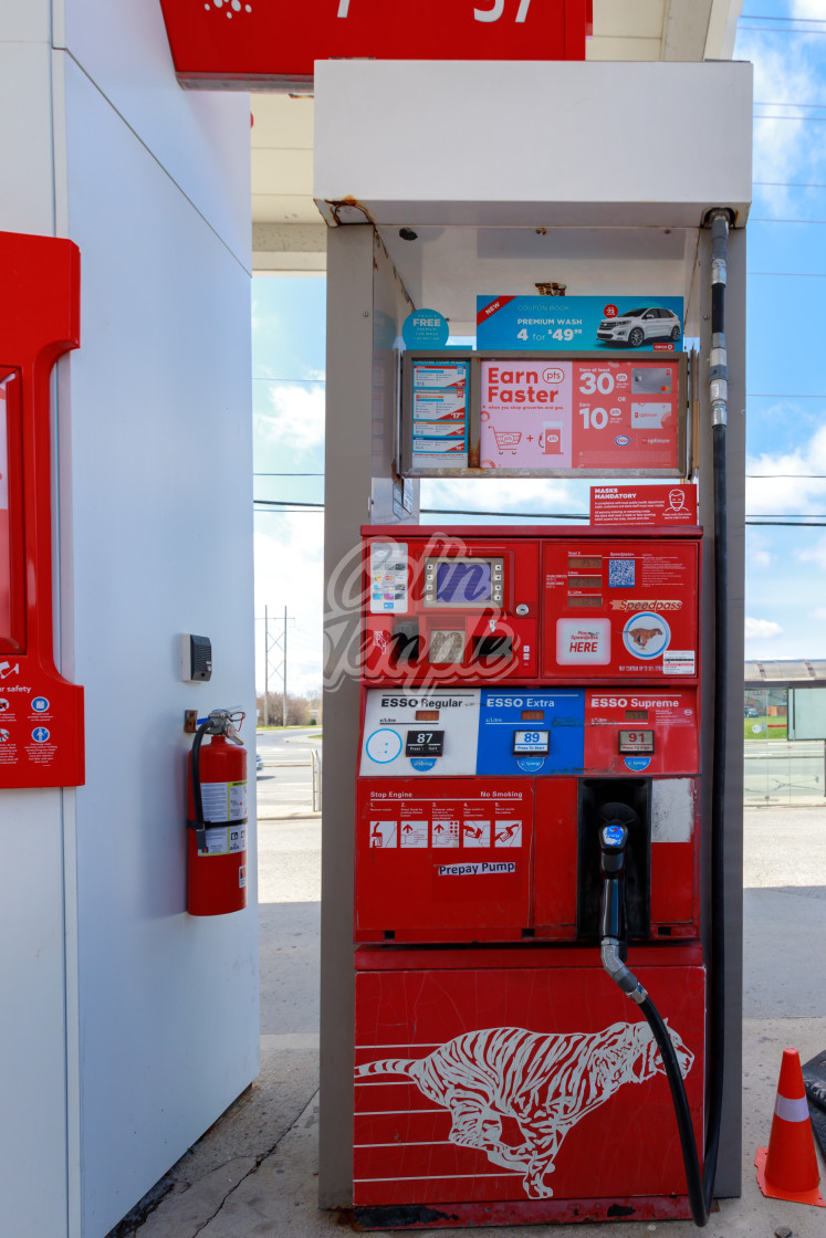 "Esso gas station pump in Ottawa" by Colin Temple - £4.04 "Esso gas station pump in Ottawa" stock image