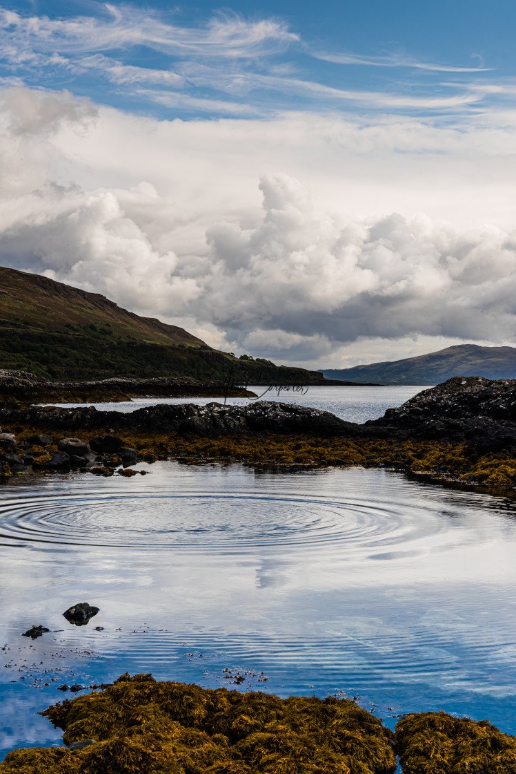 "Reflections in the Rock Pool" by Alan Carpenter - £14.99 "Reflections in the Rock Pool" stock image