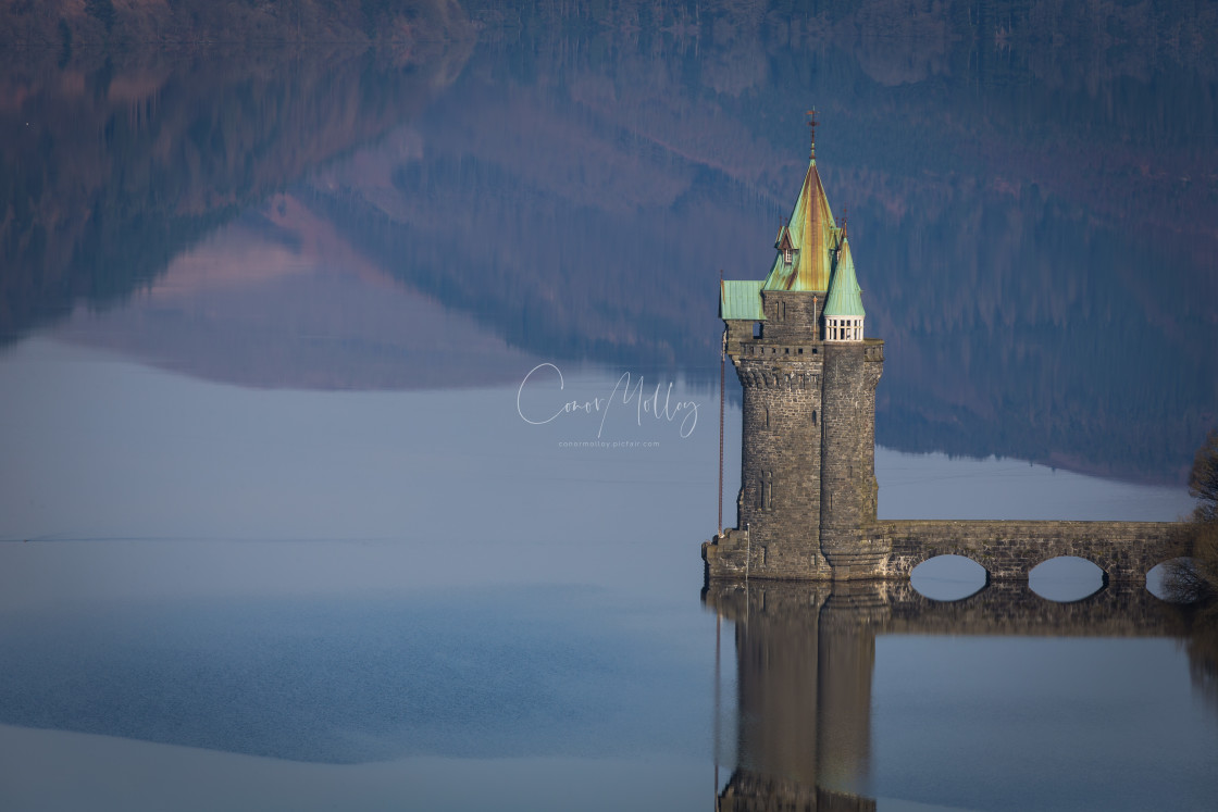 "Vyrnwy castle" stock image