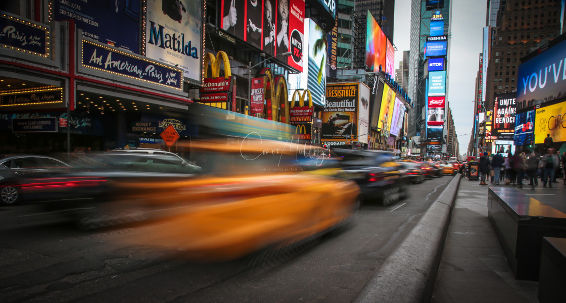 "Cars on Times Square" stock image