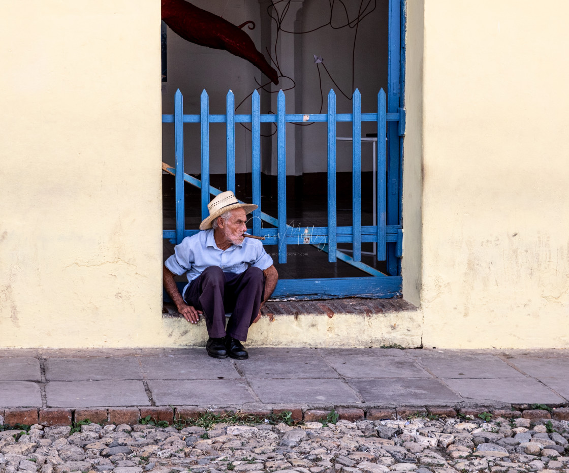 "Street smoker" stock image