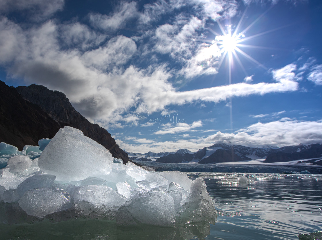 "Sunshine on Svalbard" stock image