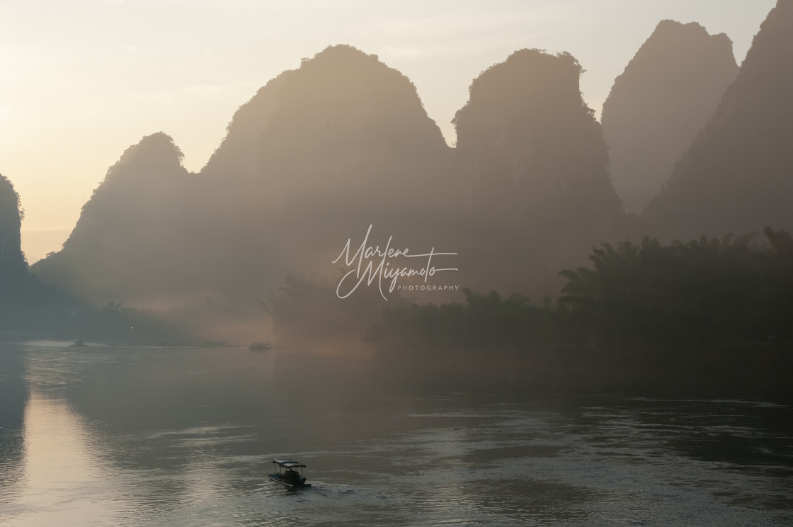 "Dawn in Yangshuo 6" stock image