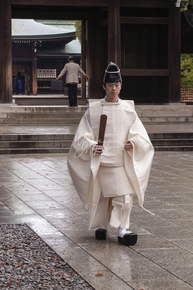 "Shinto Priest, Japan" stock image