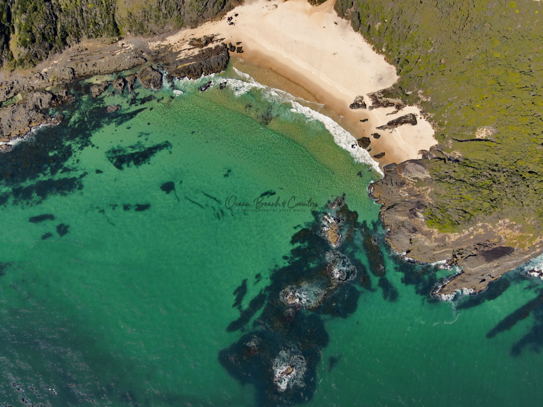 "MCBRIDES BEACH AERIAL" stock image