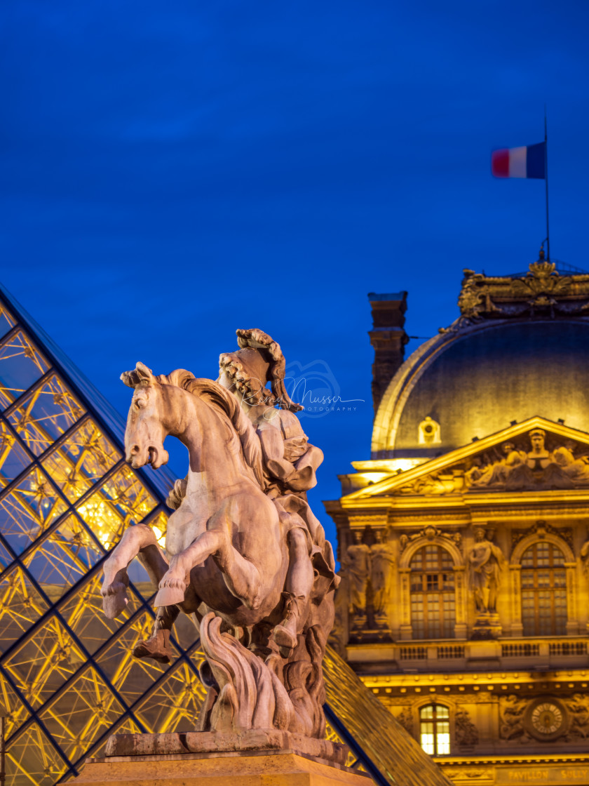 "Louvre Museum in Paris France" by Remy Musser Premium Collection - £50.00 "Louvre Museum in Paris France" stock image