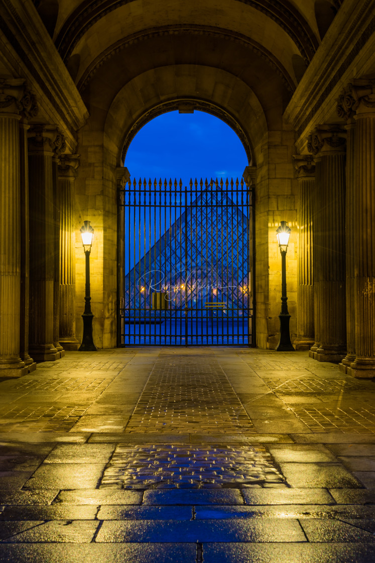"Louvre Museum in Paris France" by Remy Musser Premium Collection - £50.00 "Louvre Museum in Paris France" stock image