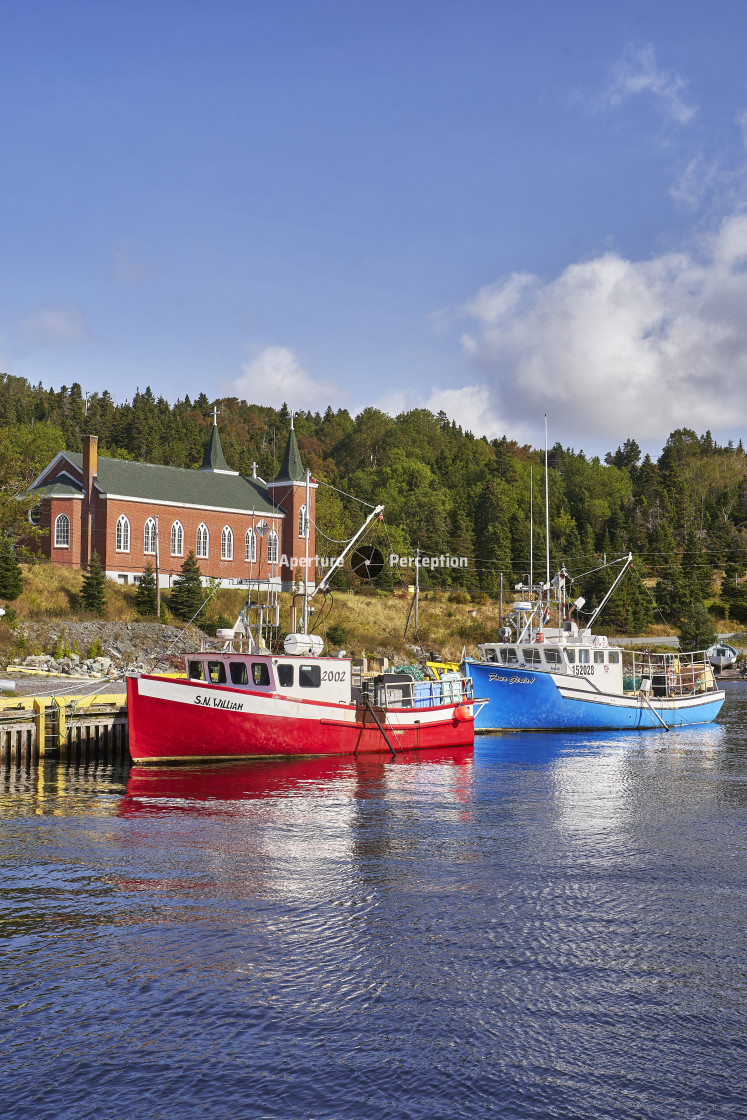 "Post Card Fishing Boats" stock image