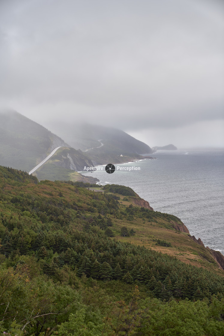 "Cabot Trail Fog" stock image