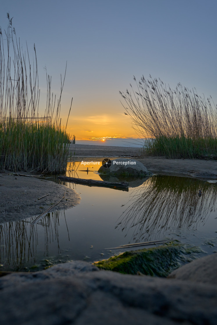 "Sunset Reflection" stock image