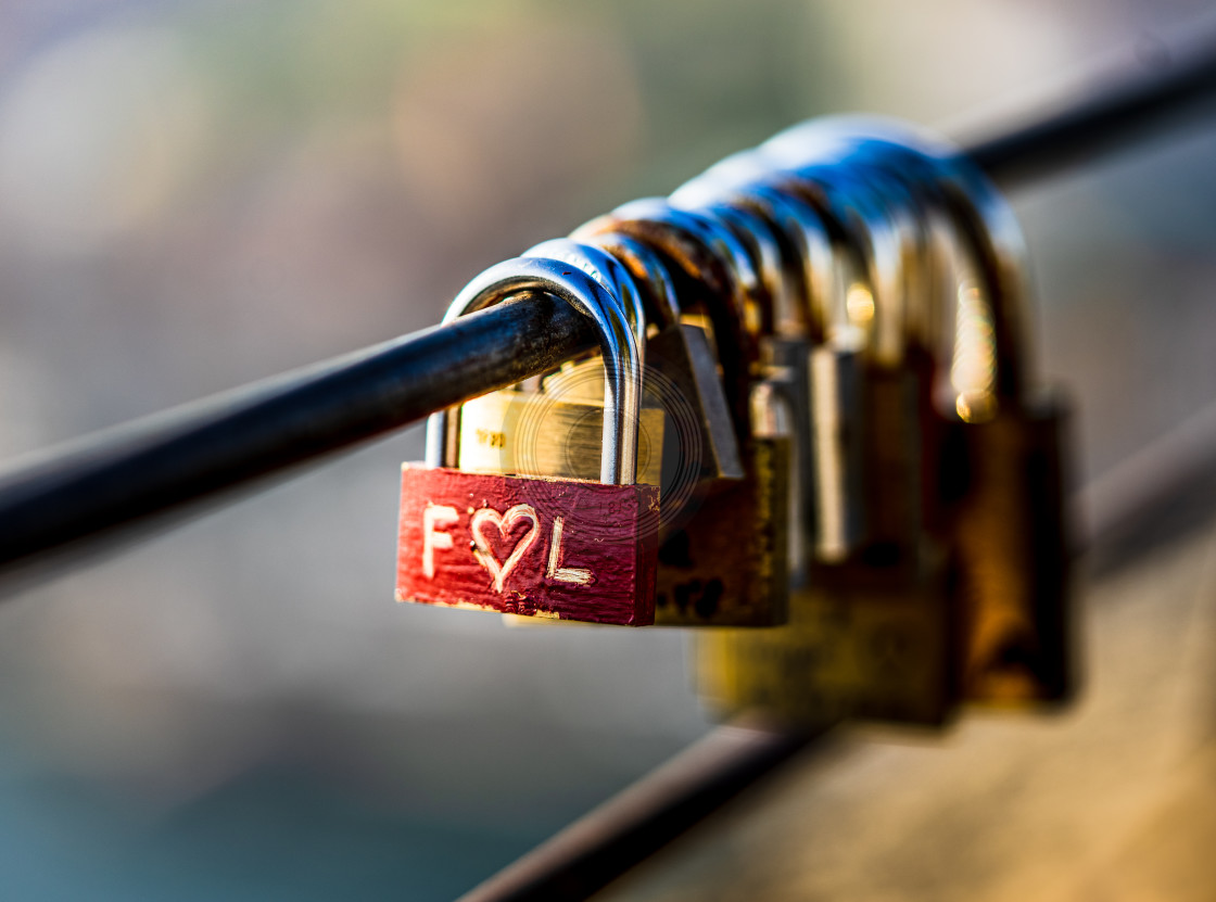 "Locked in love" by Urban Photo Lab - £13.50 "Locked in love" stock image