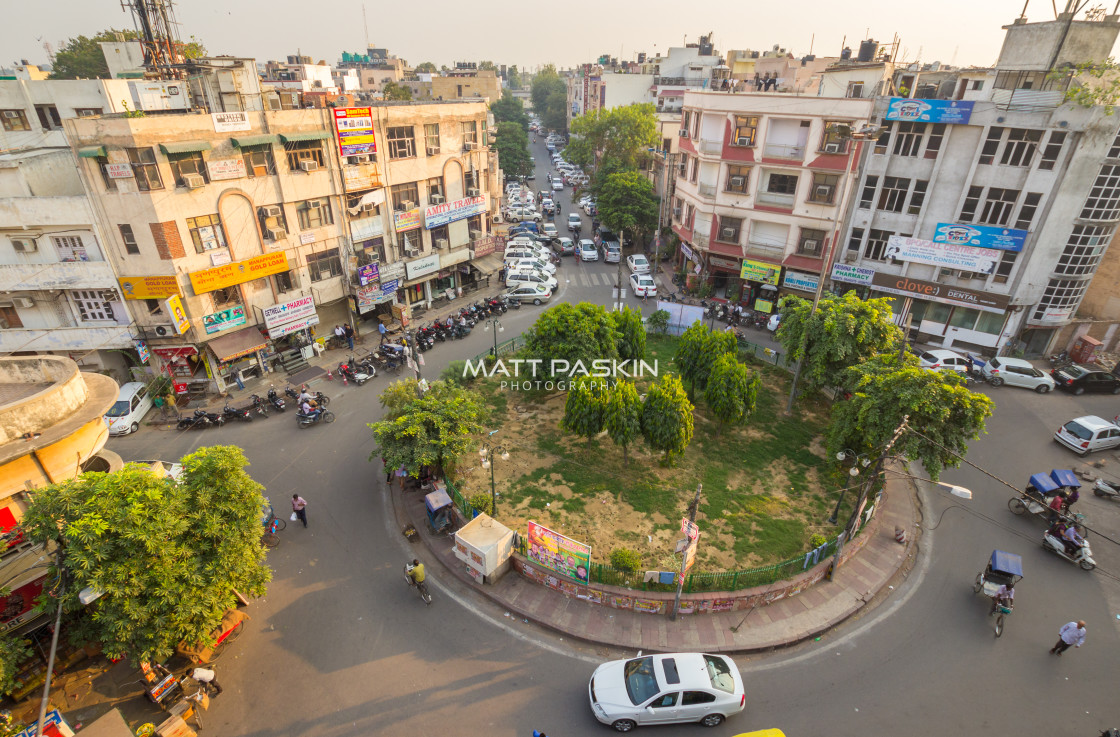 "Downtown Karol Bagh." stock image