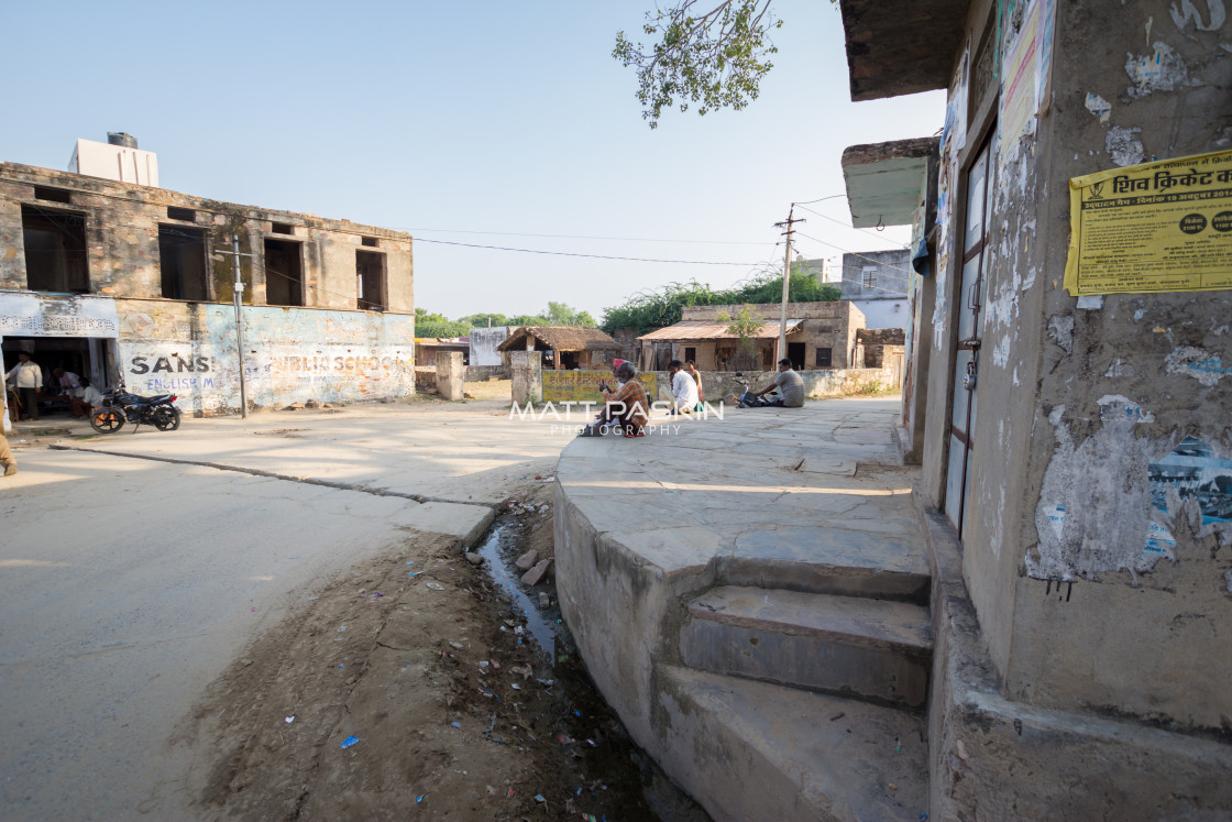 "Street Scene Bassi." stock image