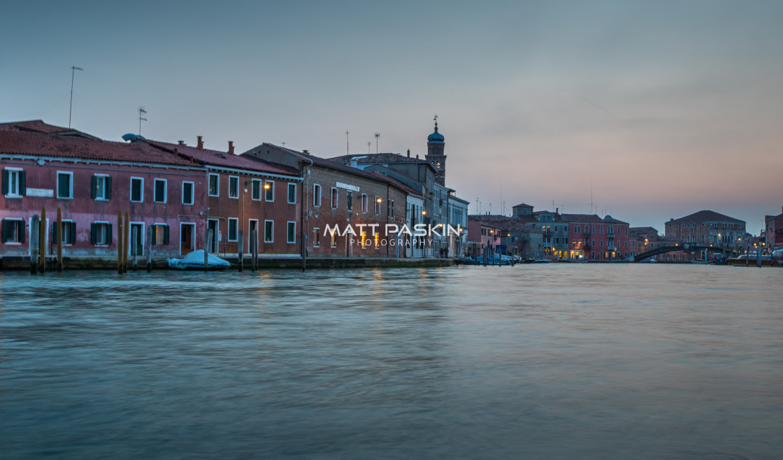 "Murano at Dusk." stock image